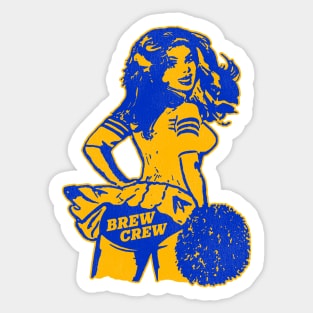 Milwaukee Baseball Cheerleader Sticker